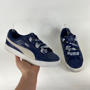 Puma Basket Heart DE Sneakers Women's 8.5 Blue Lace Up Running Shoes 36408202